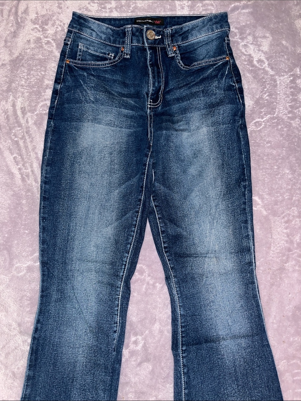 YMI Medium Wash Flare Jeans in Blue